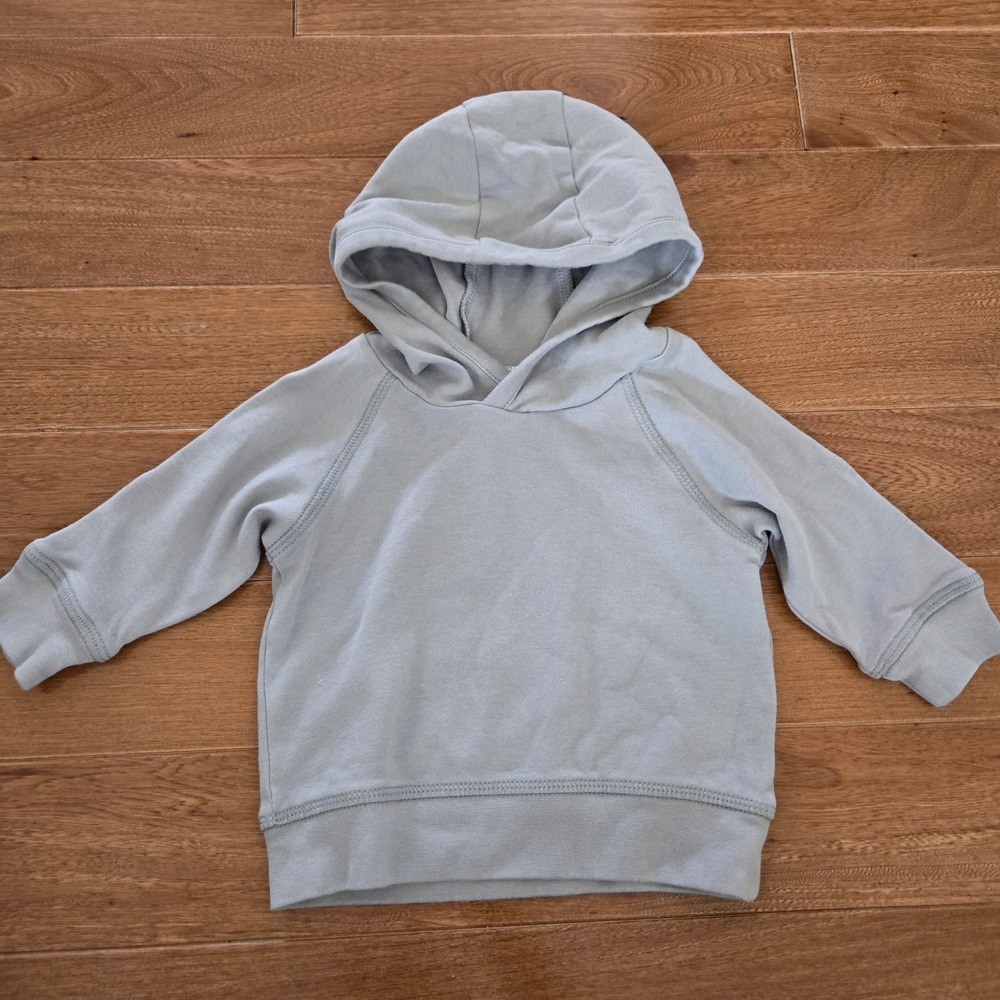 Colored Organics Madison Pullover Hoodie Mist Grey Organic Cotton 6-12M